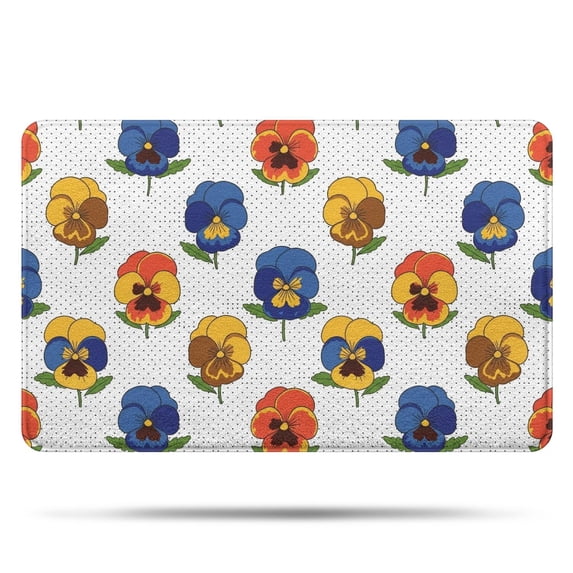 Pioneer Flower Floral Print Pattern Bathroom Rugs Mat, Non Slip Microfiber Bathroom Rug with Rubber Backing, Soft Mats for Bathroom Floor Tub Shower, 20"x32"