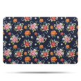 thumbnail image 1 of Pioneer Flower Floral Print Pattern Bathroom Rugs Mat, Non Slip Microfiber Bathroom Rug with Rubber Backing, Soft Mats for Bathroom Floor Tub Shower, 20"x32", 1 of 5