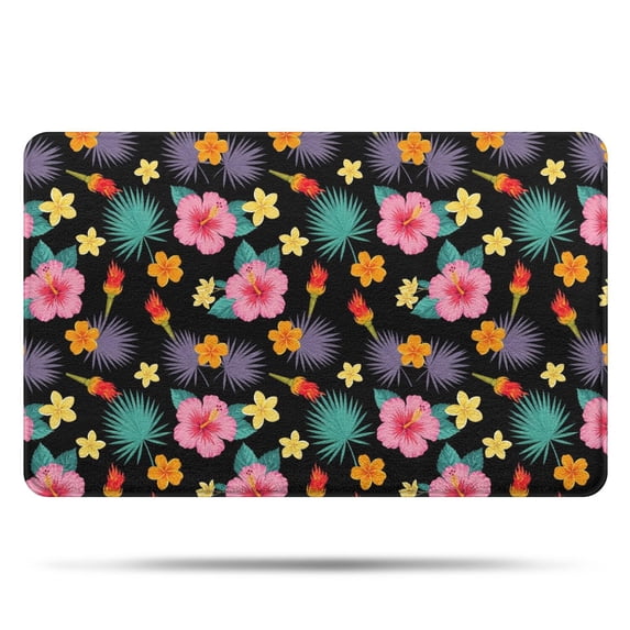Pioneer Flower Floral Print Pattern Bathroom Rugs Mat, Non Slip Microfiber Bathroom Rug with Rubber Backing, Soft Mats for Bathroom Floor Tub Shower, 20"x32"