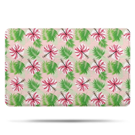 Pioneer Flower Floral Print Pattern Bathroom Rugs Mat, Non Slip Microfiber Bathroom Rug with Rubber Backing, Soft Mats for Bathroom Floor Tub Shower, 20"x32"