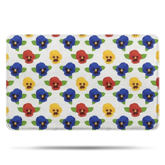 Pioneer Flower Floral Print Pattern Bathroom Rugs Mat, Non Slip Microfiber Bathroom Rug with Rubber Backing, Soft Mats for Bathroom Floor Tub Shower, 20"x32"