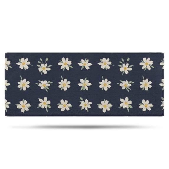 Pioneer Flower Floral Print Pattern Bathroom Rugs Mat, Non Slip Microfiber Bathroom Rug with Rubber Backing, Soft Mats for Bathroom Floor Tub Shower, 24"x60"