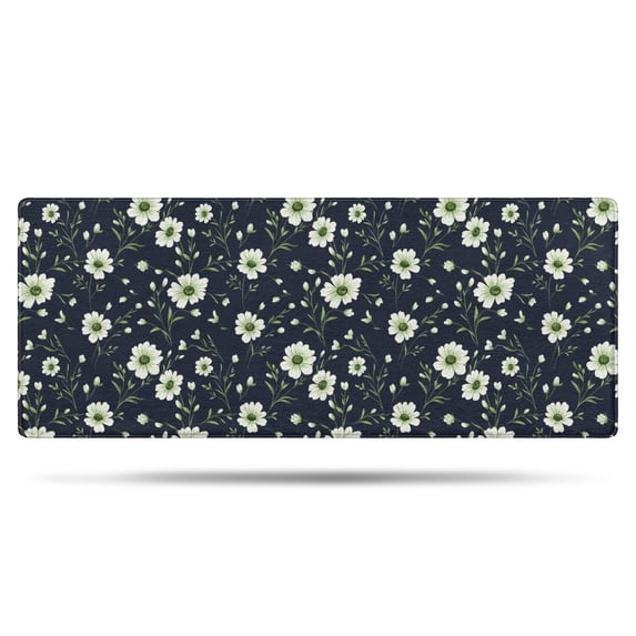 Pioneer Flower Floral Print Pattern Bathroom Rugs Mat, Non Slip Microfiber Bathroom Rug with Rubber Backing, Soft Mats for Bathroom Floor Tub Shower, 24"x60"