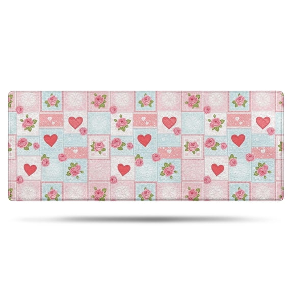 Pioneer Flower Floral Print Pattern Bathroom Rugs Mat, Non Slip Microfiber Bathroom Rug with Rubber Backing, Soft Mats for Bathroom Floor Tub Shower, 24"x60"