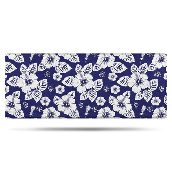 Pioneer Flower Floral Print Pattern Bathroom Rugs Mat, Non Slip Microfiber Bathroom Rug with Rubber Backing, Soft Mats for Bathroom Floor Tub Shower, 24"x60"