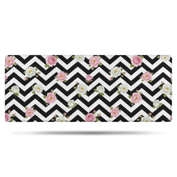Pioneer Flower Floral Print Pattern Bathroom Rugs Mat, Non Slip Microfiber Bathroom Rug with Rubber Backing, Soft Mats for Bathroom Floor Tub Shower, 24"x60"