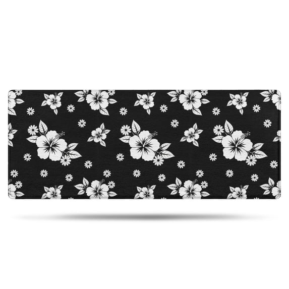 Pioneer Flower Floral Print Pattern Bathroom Rugs Mat, Non Slip Microfiber Bathroom Rug with Rubber Backing, Soft Mats for Bathroom Floor Tub Shower, 24"x60"