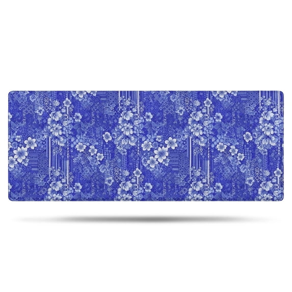 Pioneer Flower Floral Print Pattern Bathroom Rugs Mat, Non Slip Microfiber Bathroom Rug with Rubber Backing, Soft Mats for Bathroom Floor Tub Shower, 24"x60"