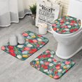 thumbnail image 1 of Pioneer Flower Floral Print Pattern Bathroom Rugs Sets 3 Piece,Toilet Cover Set,Absorbent Non Slip Bathroom Mats Sets with U-Shaped Contour Rug Toilet Rug Set, 1 of 5