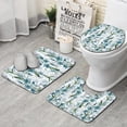 thumbnail image 1 of Pioneer Flower Floral Print Pattern Bathroom Rugs Sets 3 Piece,Toilet Cover Set,Absorbent Non Slip Bathroom Mats Sets with U-Shaped Contour Rug Toilet Rug Set, 1 of 5