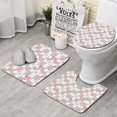 thumbnail image 1 of Pioneer Flower Floral Print Pattern Bathroom Rugs Sets 3 Piece,Toilet Cover Set,Absorbent Non Slip Bathroom Mats Sets with U-Shaped Contour Rug Toilet Rug Set, 1 of 5