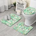 thumbnail image 1 of Pioneer Flower Floral Print Pattern Bathroom Rugs Sets 3 Piece,Toilet Cover Set,Absorbent Non Slip Bathroom Mats Sets with U-Shaped Contour Rug Toilet Rug Set, 1 of 5