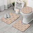 thumbnail image 1 of Pioneer Flower Floral Print Pattern Bathroom Rugs Sets 3 Piece,Toilet Cover Set,Absorbent Non Slip Bathroom Mats Sets with U-Shaped Contour Rug Toilet Rug Set, 1 of 5