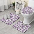 thumbnail image 1 of Pioneer Flower Floral Print Pattern Bathroom Rugs Sets 3 Piece,Toilet Cover Set,Absorbent Non Slip Bathroom Mats Sets with U-Shaped Contour Rug Toilet Rug Set, 1 of 5