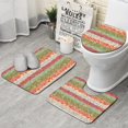 thumbnail image 1 of Pioneer Flower Floral Print Pattern Bathroom Rugs Sets 3 Piece,Toilet Cover Set,Absorbent Non Slip Bathroom Mats Sets with U-Shaped Contour Rug Toilet Rug Set, 1 of 5