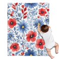 thumbnail image 1 of Pioneer Flower Floral Print Pattern Blanket,Comfortable Soft Flannel Throw Blanket,All Season,Warm Lightweight Blankets for Sofa Bed Couch Living Room Chair,30"x40", 1 of 4