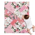 thumbnail image 1 of Pioneer Flower Floral Print Pattern Blanket,Comfortable Soft Lamb Wool Throw Blanket,All Season,Warm Lightweight Blankets for Sofa Bed Couch Living Room Chair,30"x40", 1 of 4