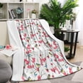 thumbnail image 1 of Pioneer Flower Floral Print Pattern Blanket,Comfortable Soft Flannel Throw Blanket,All Season,Warm Lightweight Blankets for Sofa Bed Couch Living Room Chair,40"x50", 1 of 4