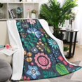 thumbnail image 1 of Pioneer Flower Floral Print Pattern Blanket,Comfortable Soft Flannel Throw Blanket,All Season,Warm Lightweight Blankets for Sofa Bed Couch Living Room Chair,60"x80", 1 of 4