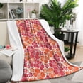 thumbnail image 1 of Pioneer Flower Floral Print Pattern Blanket,Comfortable Soft Lamb Wool Throw Blanket,All Season,Warm Lightweight Blankets for Sofa Bed Couch Living Room Chair,50"x60", 1 of 4