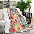 thumbnail image 1 of Pioneer Flower Floral Print Pattern Blanket,Comfortable Soft Flannel Throw Blanket,All Season,Warm Lightweight Blankets for Sofa Bed Couch Living Room Chair,60"x80", 1 of 4