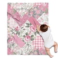 thumbnail image 1 of Pioneer Flower Floral Print Pattern Blanket,Comfortable Soft Lamb Wool Throw Blanket,All Season,Warm Lightweight Blankets for Sofa Bed Couch Living Room Chair,30"x40", 1 of 4