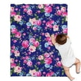 thumbnail image 1 of Pioneer Flower Floral Print Pattern Blanket,Comfortable Soft Flannel Throw Blanket,All Season,Warm Lightweight Blankets for Sofa Bed Couch Living Room Chair,30"x40", 1 of 4