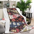 thumbnail image 1 of Pioneer Flower Floral Print Pattern Blanket,Comfortable Soft Flannel Throw Blanket,All Season,Warm Lightweight Blankets for Sofa Bed Couch Living Room Chair,60"x80", 1 of 4