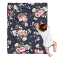thumbnail image 1 of Pioneer Flower Floral Print Pattern Blanket,Comfortable Soft Flannel Throw Blanket,All Season,Warm Lightweight Blankets for Sofa Bed Couch Living Room Chair,30"x40", 1 of 4