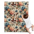 thumbnail image 1 of Pioneer Flower Floral Print Pattern Blanket,Comfortable Soft Flannel Throw Blanket,All Season,Warm Lightweight Blankets for Sofa Bed Couch Living Room Chair,30"x40", 1 of 4
