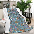 thumbnail image 1 of Pioneer Flower Floral Print Pattern Blanket,Comfortable Soft Flannel Throw Blanket,All Season,Warm Lightweight Blankets for Sofa Bed Couch Living Room Chair,50"x60", 1 of 4
