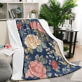 thumbnail image 1 of Pioneer Flower Floral Print Pattern Blanket,Comfortable Soft Flannel Throw Blanket,All Season,Warm Lightweight Blankets for Sofa Bed Couch Living Room Chair,50"x60", 1 of 4