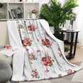 thumbnail image 1 of Pioneer Flower Floral Print Pattern Blanket,Comfortable Soft Flannel Throw Blanket,All Season,Warm Lightweight Blankets for Sofa Bed Couch Living Room Chair,50"x60", 1 of 4