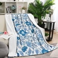 thumbnail image 1 of Pioneer Flower Floral Print Pattern Blanket,Comfortable Soft Flannel Throw Blanket,All Season,Warm Lightweight Blankets for Sofa Bed Couch Living Room Chair,60"x80", 1 of 4