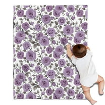 Pioneer Flower Floral Print Pattern Blanket,Comfortable Soft Flannel Throw Blanket,All Season,Warm Lightweight Blankets for Sofa Bed Couch Living Room Chair,30"x40"