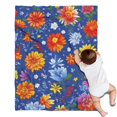 thumbnail image 1 of Pioneer Flower Floral Print Pattern Blanket,Comfortable Soft Flannel Throw Blanket,All Season,Warm Lightweight Blankets for Sofa Bed Couch Living Room Chair,30"x40", 1 of 4