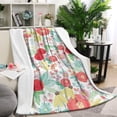 thumbnail image 1 of Pioneer Flower Floral Print Pattern Blanket,Comfortable Soft Flannel Throw Blanket,All Season,Warm Lightweight Blankets for Sofa Bed Couch Living Room Chair,40"x50", 1 of 4