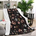 thumbnail image 1 of Pioneer Flower Floral Print Pattern Blanket,Comfortable Soft Flannel Throw Blanket,All Season,Warm Lightweight Blankets for Sofa Bed Couch Living Room Chair,40"x50", 1 of 4