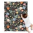 thumbnail image 1 of Pioneer Flower Floral Print Pattern Blanket,Comfortable Soft Flannel Throw Blanket,All Season,Warm Lightweight Blankets for Sofa Bed Couch Living Room Chair,30"x40", 1 of 4