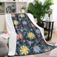 thumbnail image 1 of Pioneer Flower Floral Print Pattern Blanket,Comfortable Soft Flannel Throw Blanket,All Season,Warm Lightweight Blankets for Sofa Bed Couch Living Room Chair,40"x50", 1 of 4