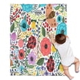 thumbnail image 1 of Pioneer Flower Floral Print Pattern Blanket,Comfortable Soft Flannel Throw Blanket,All Season,Warm Lightweight Blankets for Sofa Bed Couch Living Room Chair,30"x40", 1 of 4