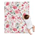 thumbnail image 1 of Pioneer Flower Floral Print Pattern Blanket,Comfortable Soft Flannel Throw Blanket,All Season,Warm Lightweight Blankets for Sofa Bed Couch Living Room Chair,30"x40", 1 of 4
