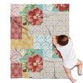 thumbnail image 1 of Pioneer Flower Floral Print Pattern Blanket,Comfortable Soft Flannel Throw Blanket,All Season,Warm Lightweight Blankets for Sofa Bed Couch Living Room Chair,30"x40", 1 of 4