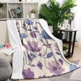thumbnail image 1 of Pioneer Flower Floral Print Pattern Blanket,Comfortable Soft Flannel Throw Blanket,All Season,Warm Lightweight Blankets for Sofa Bed Couch Living Room Chair,60"x80", 1 of 4