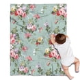 thumbnail image 1 of Pioneer Flower Floral Print Pattern Blanket,Comfortable Soft Flannel Throw Blanket,All Season,Warm Lightweight Blankets for Sofa Bed Couch Living Room Chair,30"x40", 1 of 4