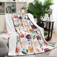 thumbnail image 1 of Pioneer Flower Floral Print Pattern Blanket,Comfortable Soft Lamb Wool Throw Blanket,All Season,Warm Lightweight Blankets for Sofa Bed Couch Living Room Chair,40"x50", 1 of 4