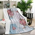 thumbnail image 1 of Pioneer Flower Floral Print Pattern Blanket,Comfortable Soft Lamb Wool Throw Blanket,All Season,Warm Lightweight Blankets for Sofa Bed Couch Living Room Chair,60"x80", 1 of 4