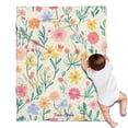 thumbnail image 1 of Pioneer Flower Floral Print Pattern Blanket,Comfortable Soft Lamb Wool Throw Blanket,All Season,Warm Lightweight Blankets for Sofa Bed Couch Living Room Chair,30"x40", 1 of 4