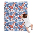 thumbnail image 1 of Pioneer Flower Floral Print Pattern Blanket,Comfortable Soft Lamb Wool Throw Blanket,All Season,Warm Lightweight Blankets for Sofa Bed Couch Living Room Chair,30"x40", 1 of 4