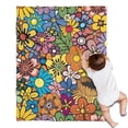 thumbnail image 1 of Pioneer Flower Floral Print Pattern Blanket,Comfortable Soft Lamb Wool Throw Blanket,All Season,Warm Lightweight Blankets for Sofa Bed Couch Living Room Chair,30"x40", 1 of 4